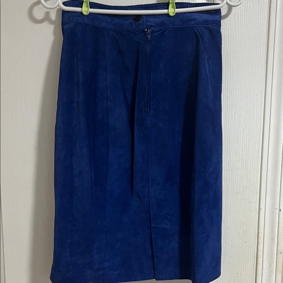 Beautiful Vintage Royal Blue Suede and Leather Suit - Picture 12 of 12